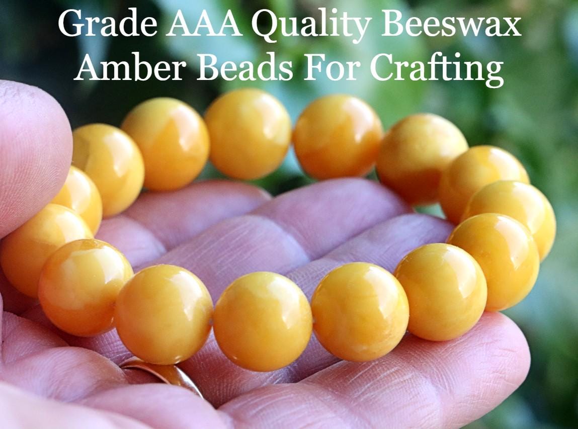 Grade AAA Quality Beeswax Amber Beads Approx 13.5mm X 13.5mm 15 Round Beads Gift Etsy