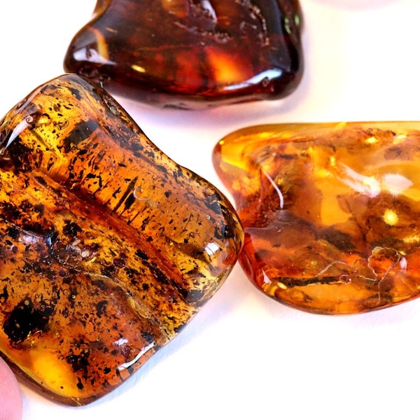 Tumbled Amber Stone / 10g-12.5g  Average Weight Per 1 piece / Collectors gemstone / Natural Baltic Amber polished