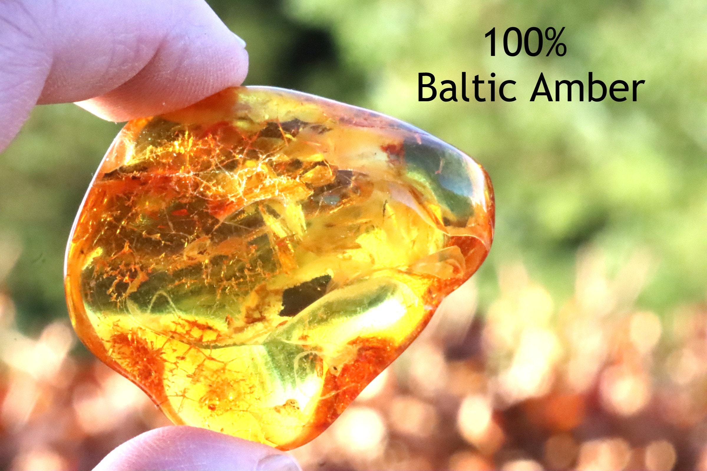 104grams/ 3,67 Oz Weight Green Amber Stone, Very Large Thick Dark