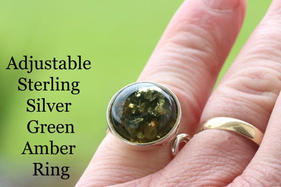 琥珀(グリーンアンバー)シルバーリング 楽天市場】【バルト海の琥珀