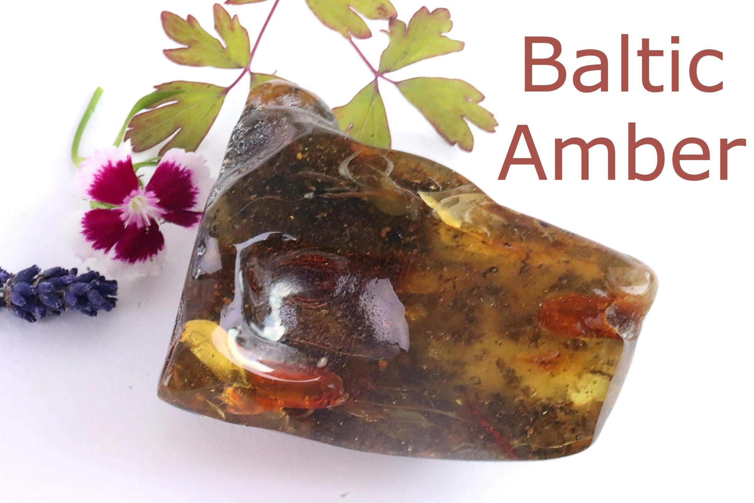 #1001 New Jersey Amber w/ Turbid Amber, Orgnic Debris, Fine Bubbles and  Plant Material