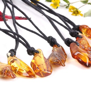 Amber Amulet Gift for Love and Grounding/ Natural Jewelry / Polished Tumbled Gem for Protection and Luck / Natural Nordic Baltic Amber Stone