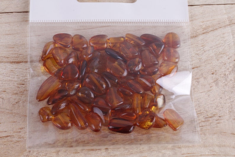 Dark Honey Bean Natural Amber Drilled BeadsCrafters 11mm-7mmApprox 60 amber beads in each 10 grams Baltic Amber Beads with holes
