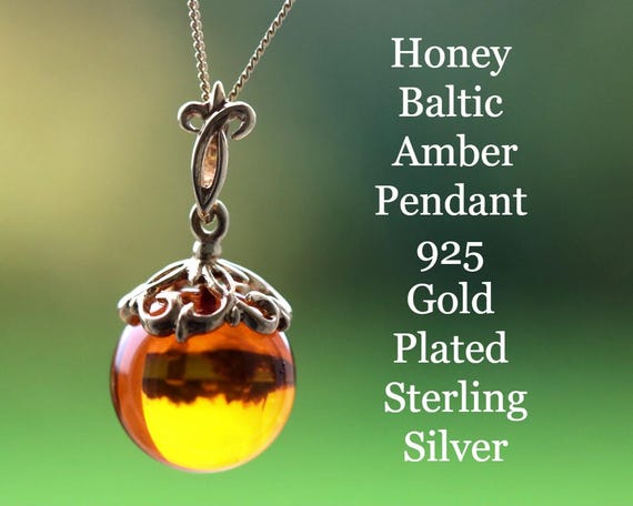 Ciondolo In Ambra Baltica Naturale Con Catena In Argento 925 – Girocollo Personalizzabile