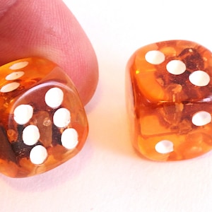 Zahlenwürfel Amber würfel Klassisch Ahorn orange / Ziffernwürfel / Zahlenwürfel / Zahlenwürfel / Zahlenwürfel