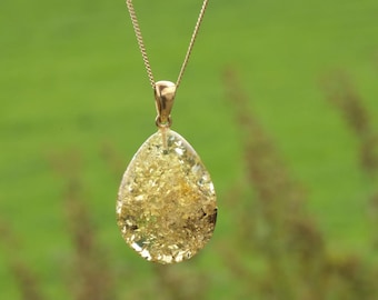 Exclusive Baltic Amber Pendant Genuine Amber Gem on Gold Plated Sterling Silver | One of a Kind Gift | 100% Satisfaction Guaranteed