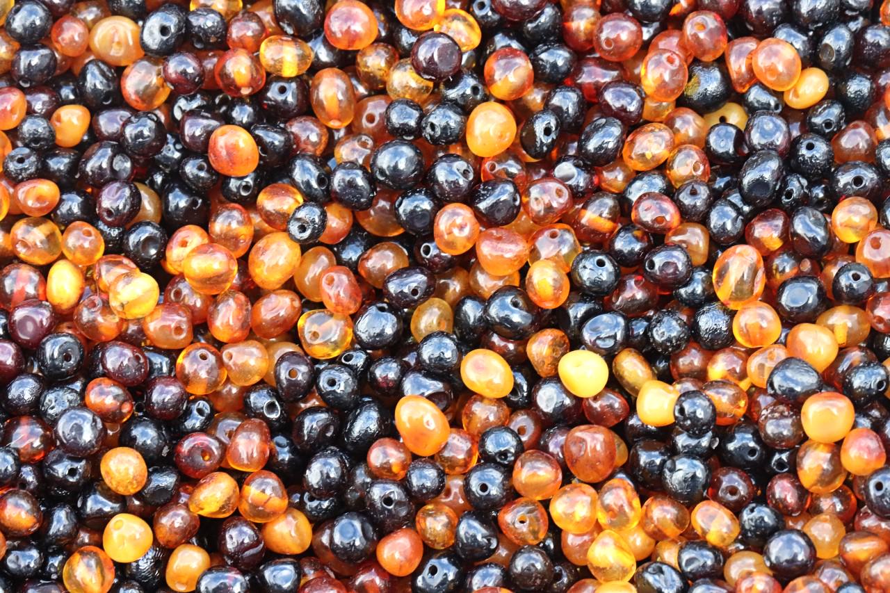 Perline Sciolte Forate Lucidate Di Vera Ambra Baltica - 100 - Foto 6