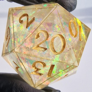 Chromatic Orb - Handmade chonk D20 45mm