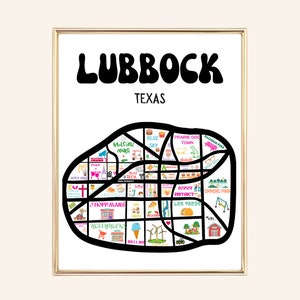Contorno del mapa del círculo de la autopista de Lubbock