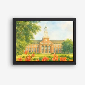 Oklahoma State University Watercolor Print