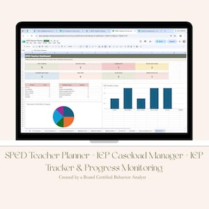 SPED Teacher Planner | IEP Caseload Manager | Special Education Google Sheets Dashboard | Progress Monitoring & Behavior Data