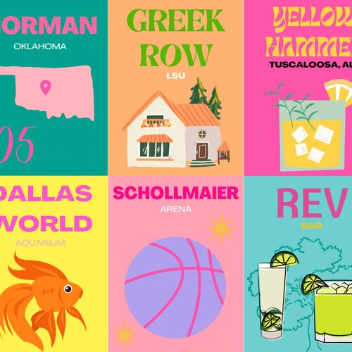 Custom 6 Pack of Wall Art Etsy