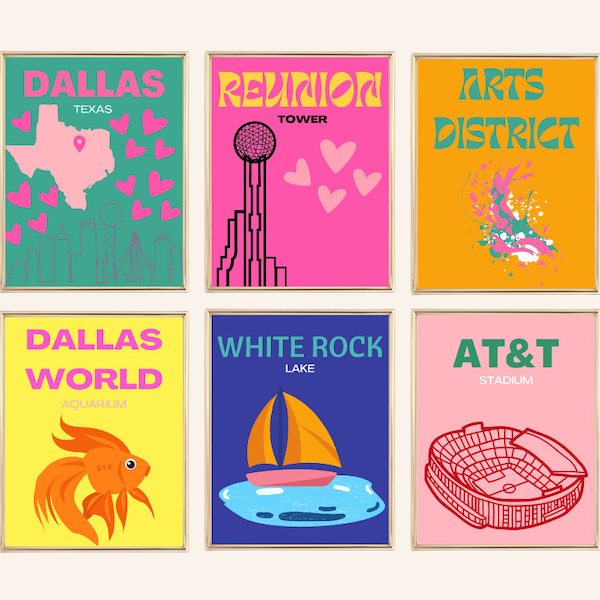 Dallas, TX Wall Art Print