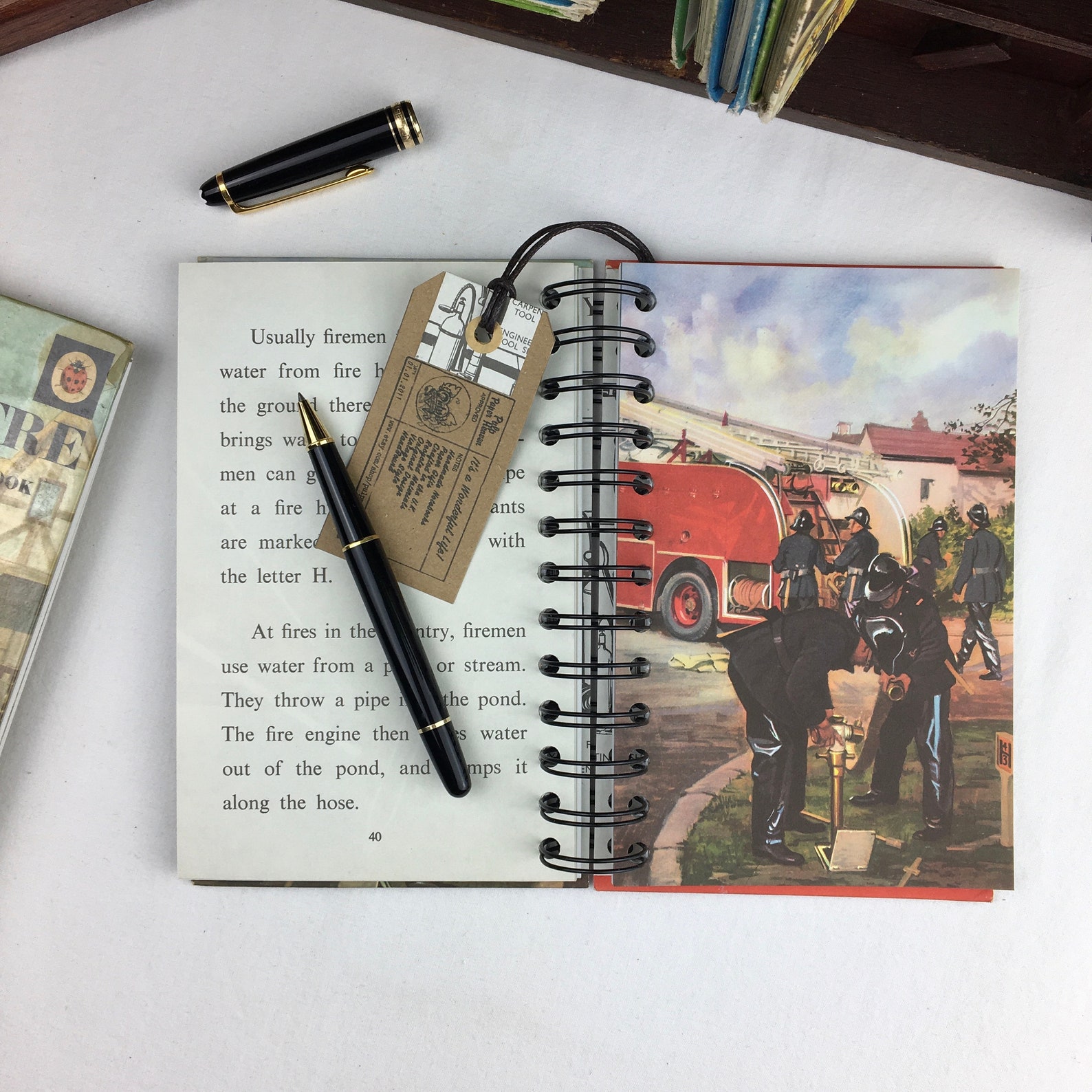 SPIRAL NOTEBOOK The Fireman Ladybird book small hand bound Etsy