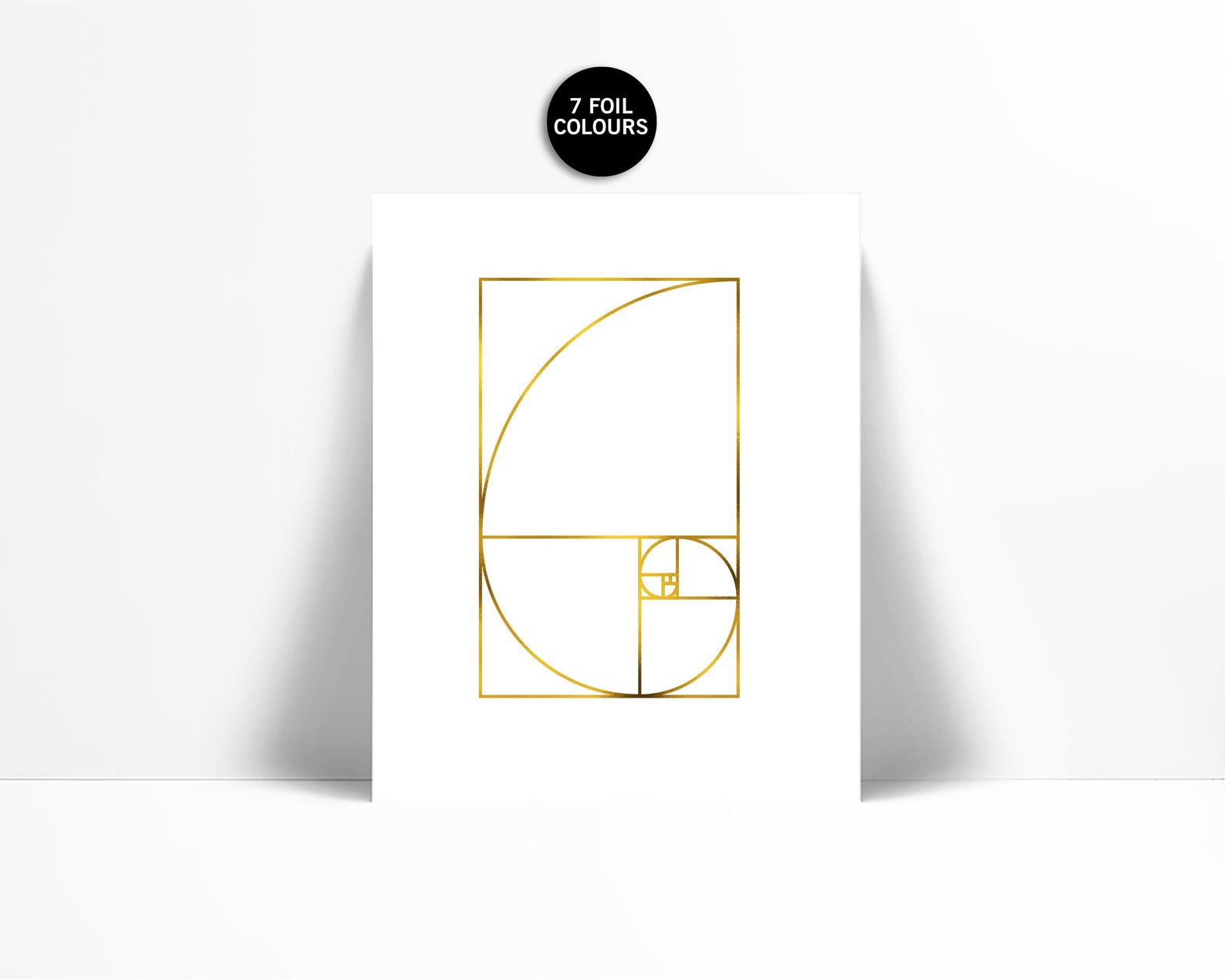 Golden Ratio Art Print - Gold Foil Print - Math Art Print - Math Wall ...
