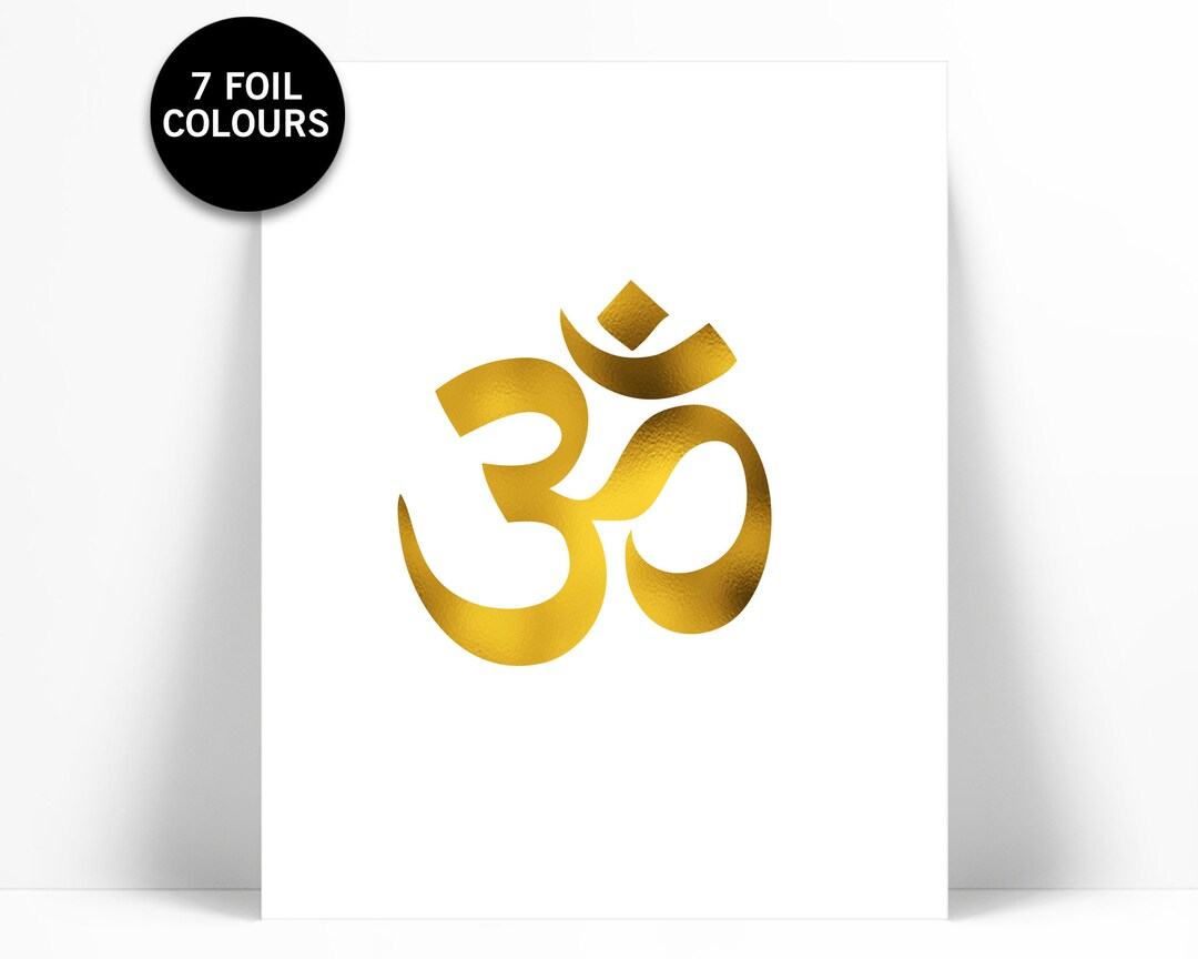 Ohm Art Print Gold Foil Print Zen Art Print Gold Foil Etsy