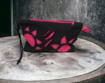 Paw Wristlet bag Purse- sunglasses bag - handbag -womans bag -Ladies purse bag - fashion accessories- clutch bag - Cute bag