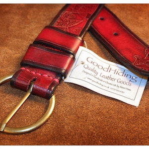 Handmade leather belt