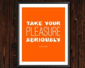 Charles Eames Print quot Take Your Pleasure Seriously quot Digital Download Mid Century Modern Kitchen Art Motivational Quote Typography Statement