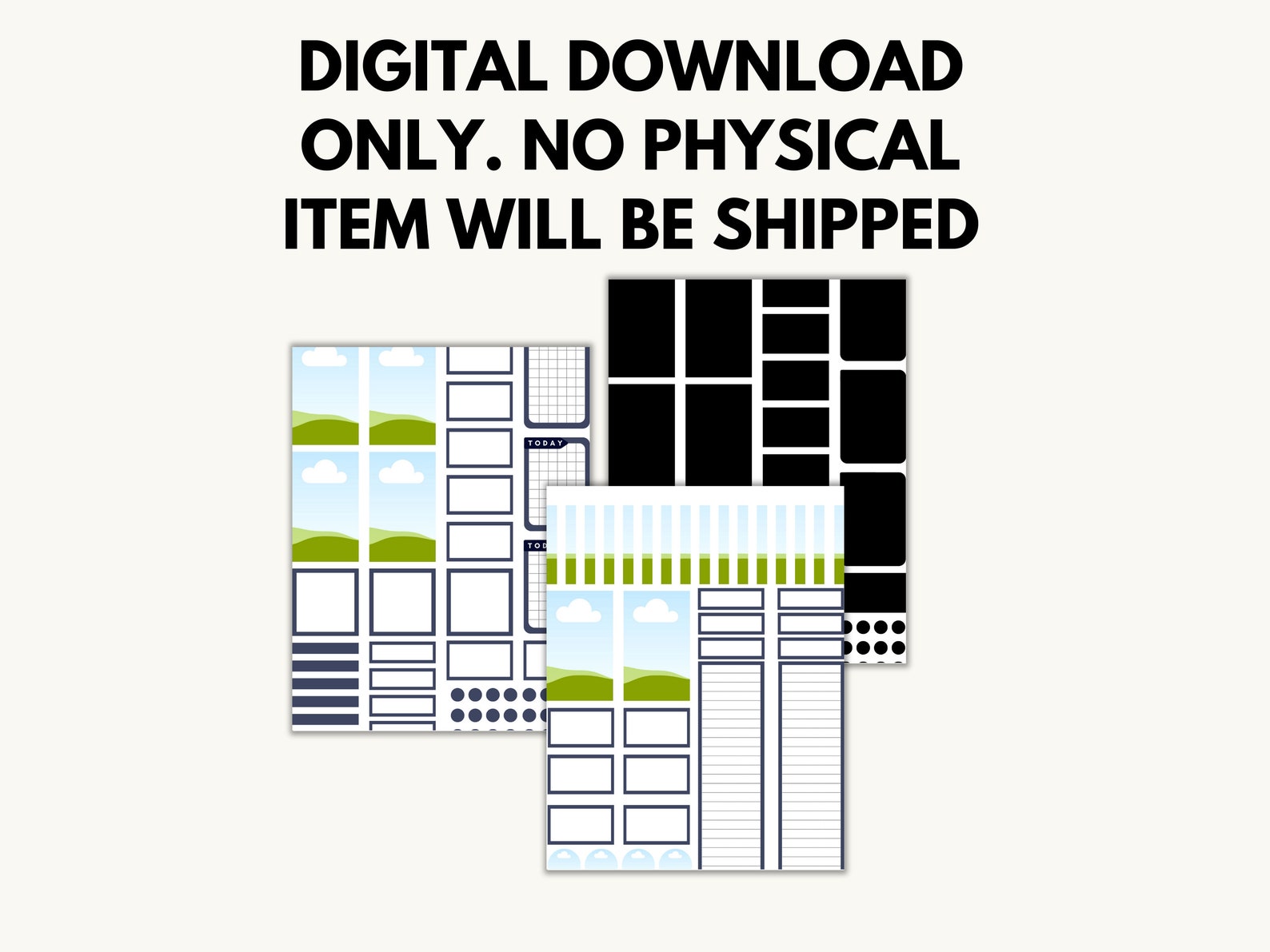Editable Canva Template, Happy Planner, Editable Printable Sticker ...