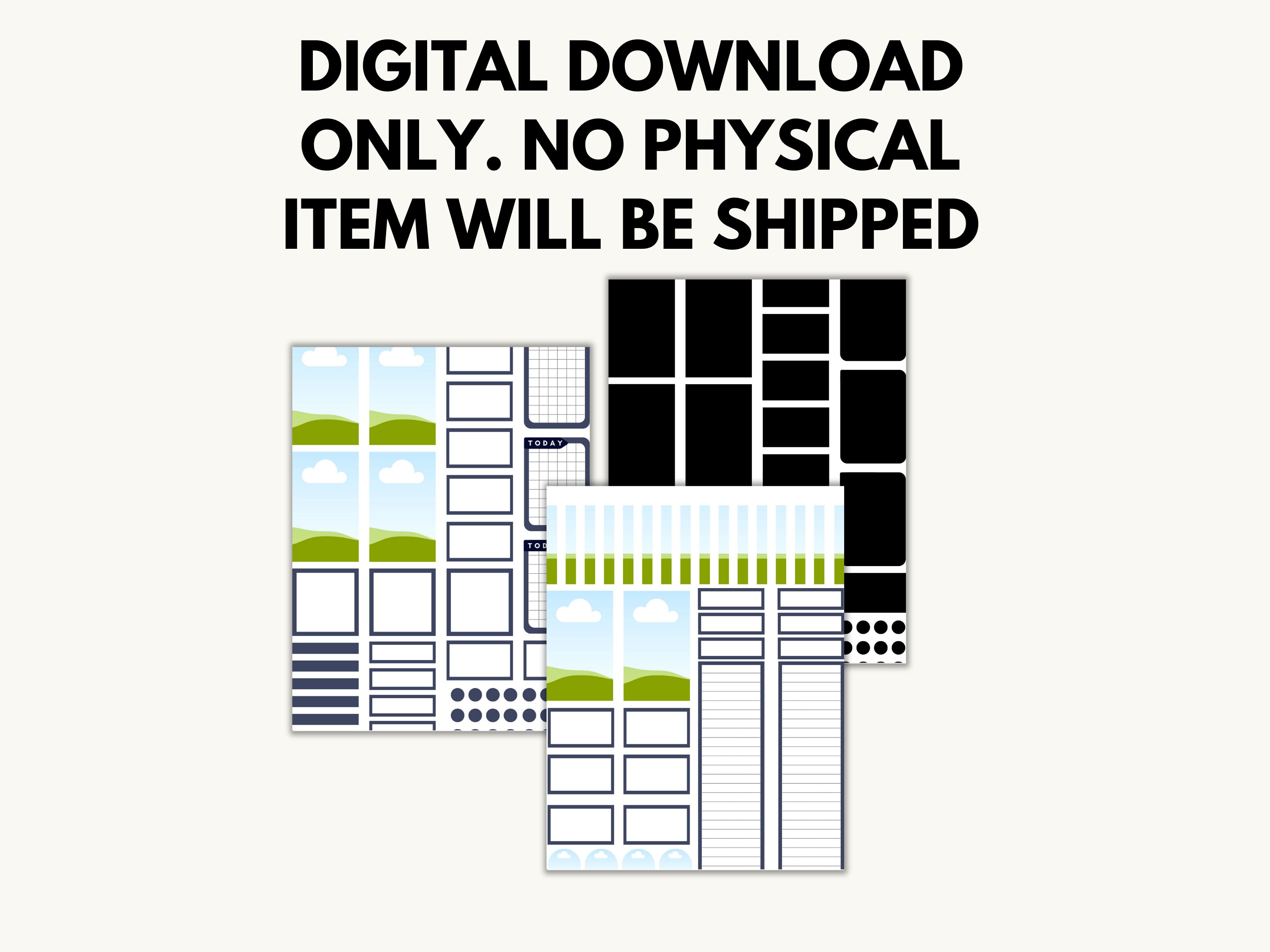 Editable Canva Template, Happy Planner, Editable Printable Sticker ...