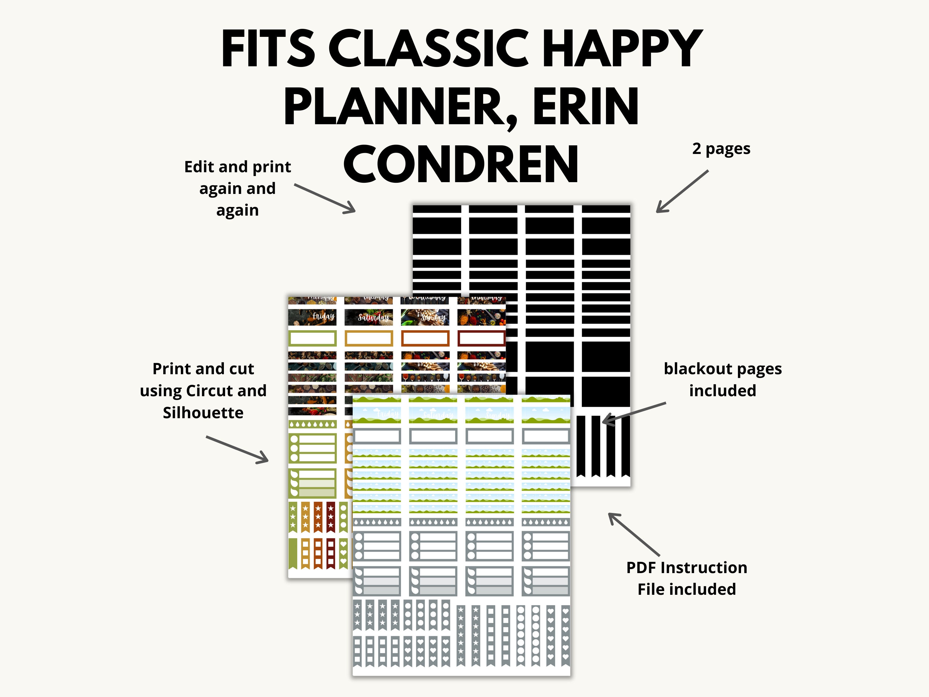 Printable Planner Stickers Template