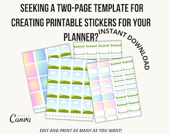 Canva Editable Template, Classic Happy Planner, Erin Condren, Printable ...
