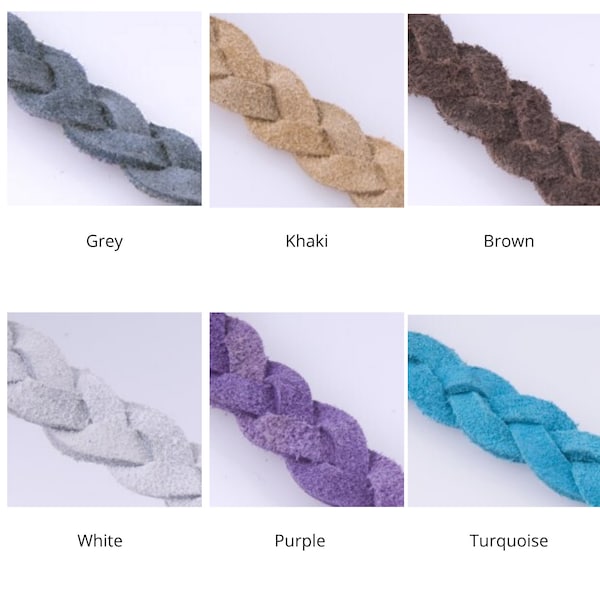 Genuine Braided Suede 3 Strand Flat Lace for Jewelry DIY or Handbag Making