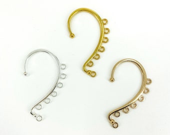 Ear Cuff with Charm Hook for DIY Jewelry Component Blanks