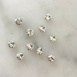 Genuine Swarovski Montees Rhinestones Loose in sew on setting 4mm Choose your Setting and Stone Color
