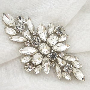 Crystal Rhinestone Beaded Bridal Iron on Applique