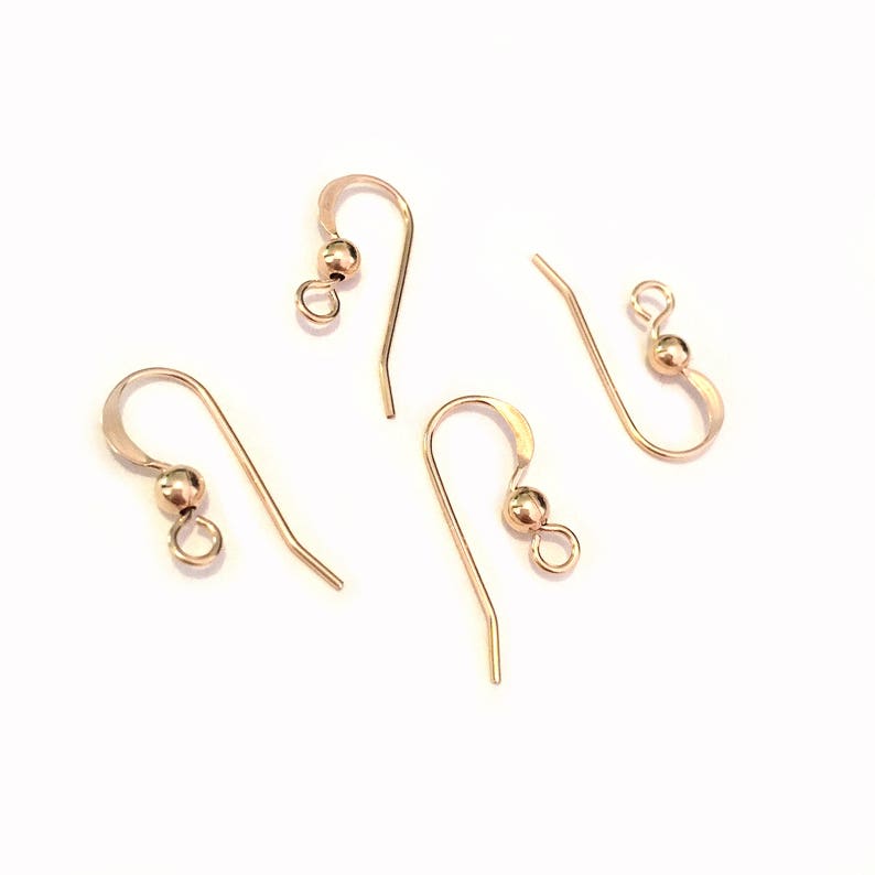 Gold filled ear wires earring post Craft DIY earring jewelry findings image 1
