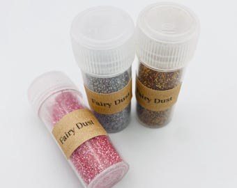 Fairy Dust Plastic Jars for Party Favors or Fairy Themes