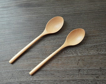 Set 2 pcs. Medium Wooden Spoon 19*4 cm. - Sauce, Honey and Bath Salt Jars, Seasonings, Jelly and Jam