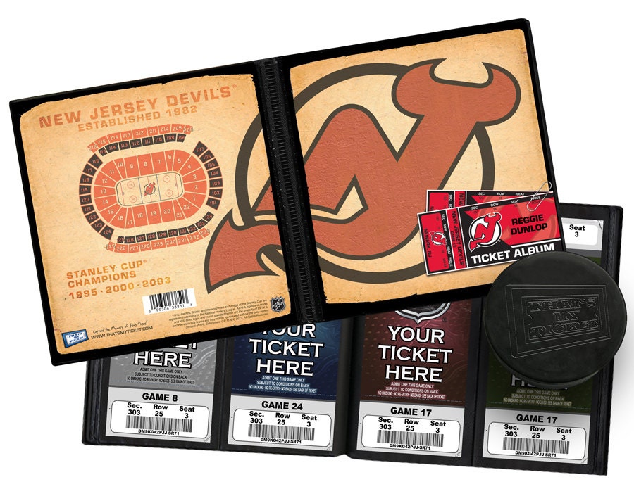 Personalized New Jersey Devils Ticket Album Officially Etsy