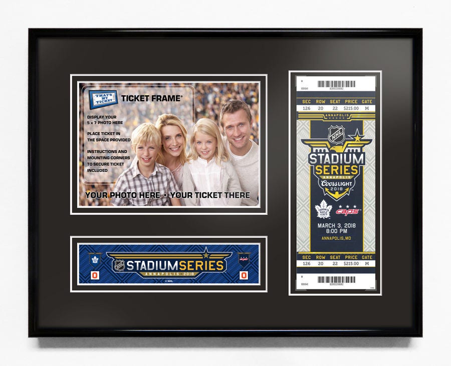 2018 Nhl Stadium Series 5x7 Photo Ticket Frame Maple Leafs Vs Capitals At United States Naval Academy 50