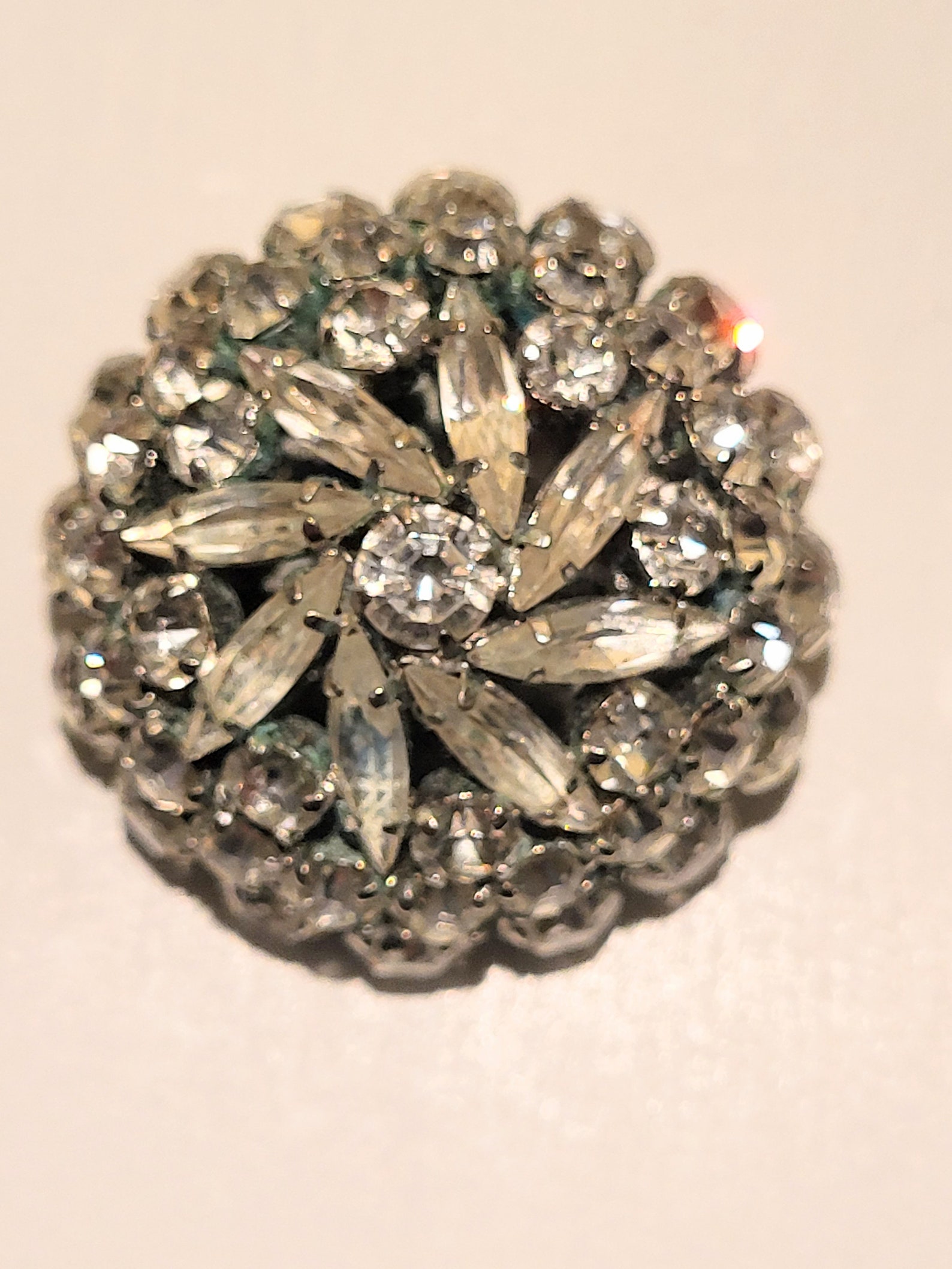 AB Blue Dome Brooch main image 1