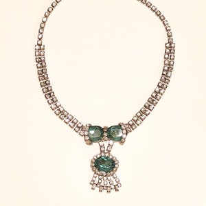 Brilliant blue rhinestone necklace