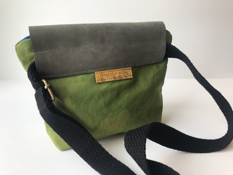Small Bag Adjustable Bag Green Canvas Bag Canvas Belt Bag Cross Body Bag Canvas Fanny Pack Green Tree Hip Bag