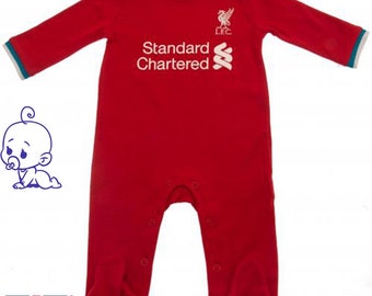 L.F.C Mens Official Liverpool Hooded Fleece Zipper Sleepsuit Onesie Romper Size Medium