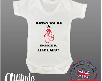 TYSON FURY GYPSY BOXING TRIBUTE BRITISH HEAVY BOXER BABY GROW BABYGROW GIFT