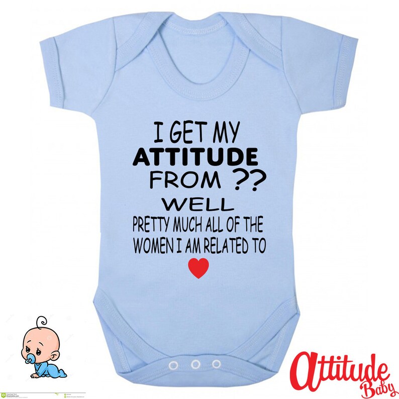 Funny Baby Growsi Get My Attitude Frombaby Growbaby Etsy UK