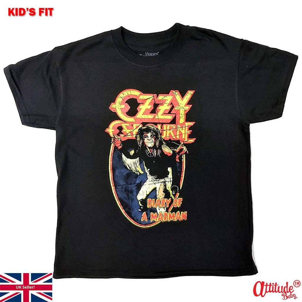 Vintage jaren 80 Ozzy Osbourne Concert Tee Thrashed Bark op de Maan Black Sabbath Large Kleding Gender-neutrale kleding volwassenen Tops & T-shirts Tanktops Tanktops met print 