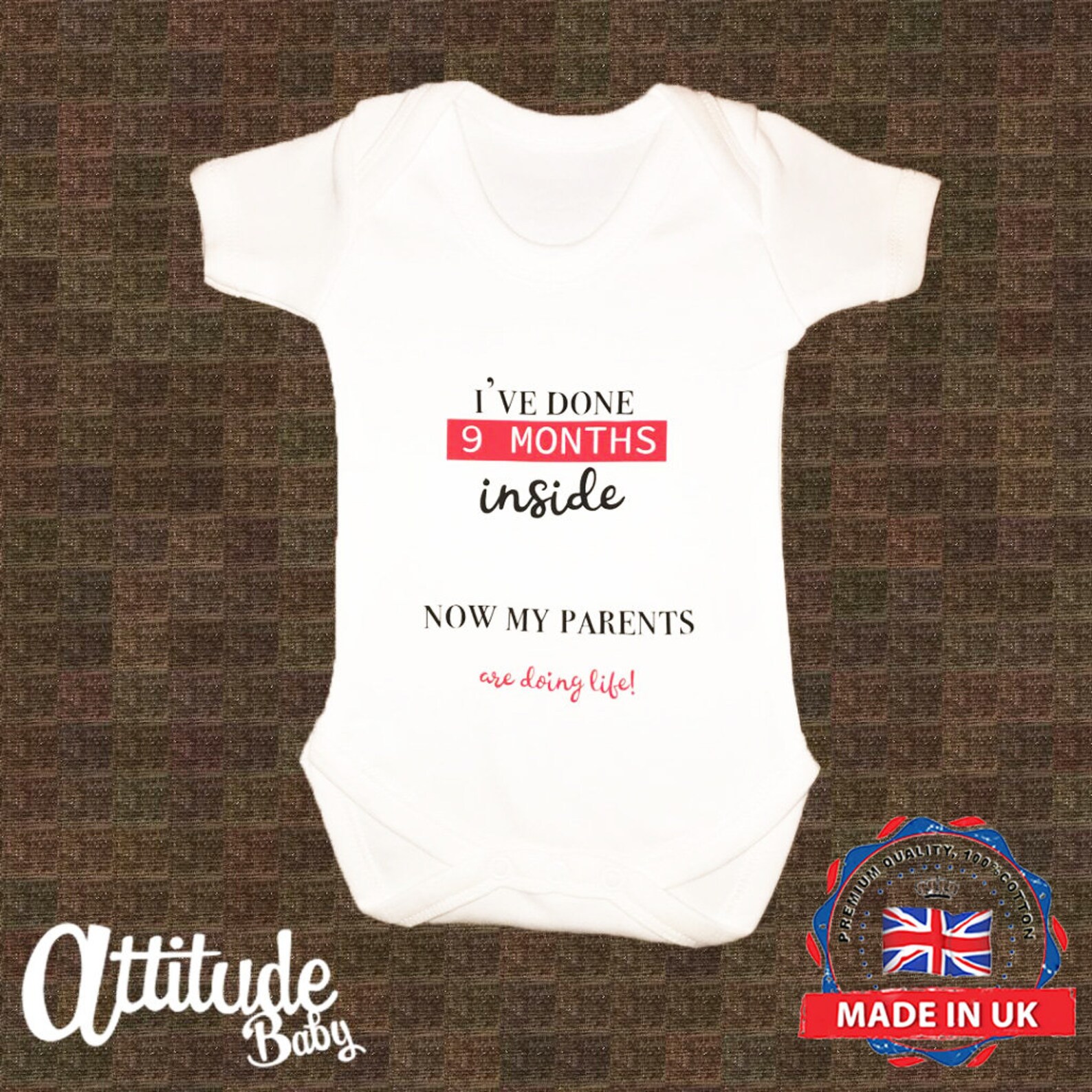 Funny Baby GrowsDone 9 Months Inside Now My Parents Are Doing Etsy