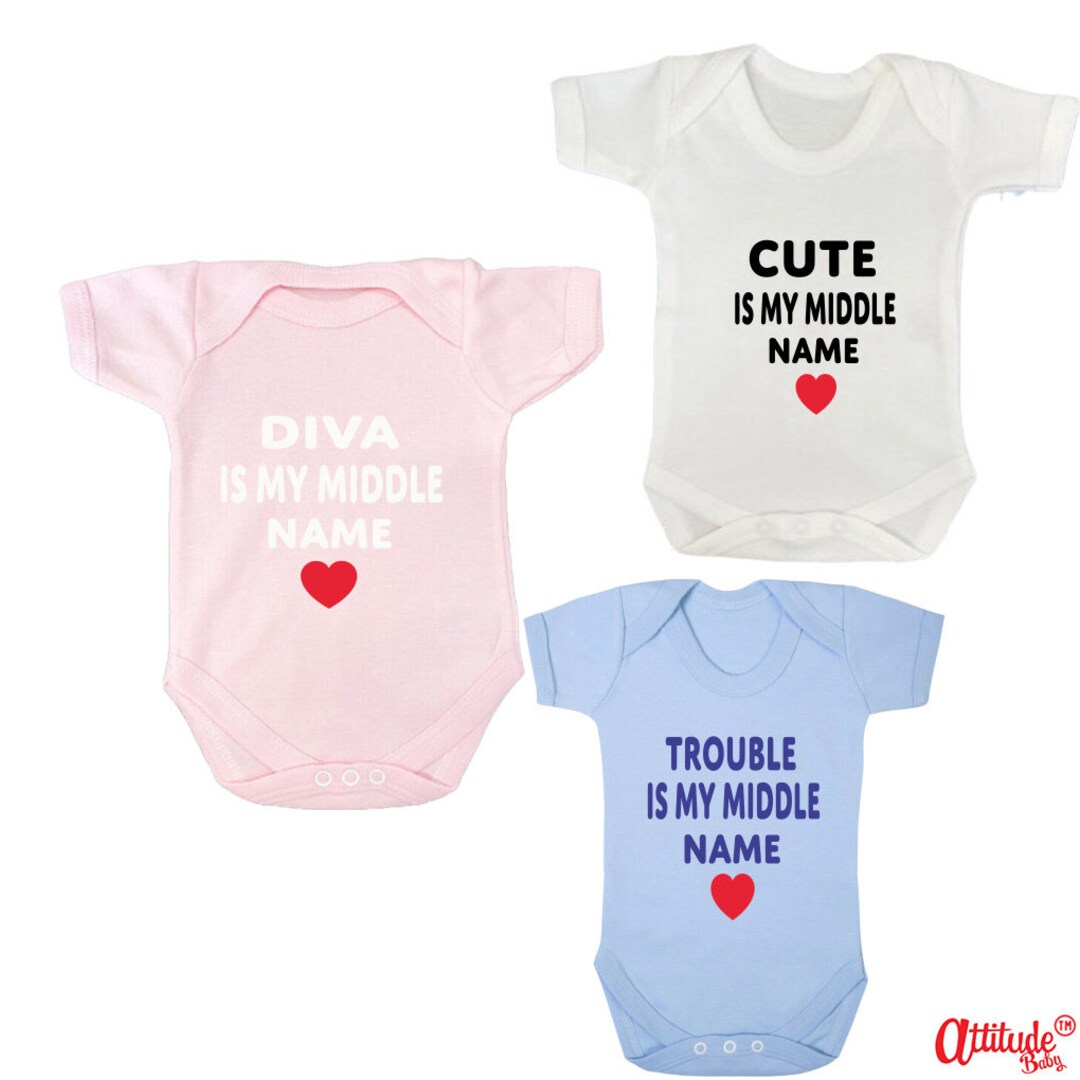 Funny Baby Growstroubledivacute is My Middle Name is Troublediva