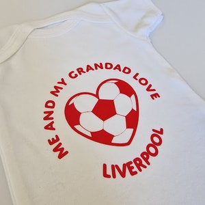 Liverpool Baby Grow-Me And Grandad  Liverpool- 100 % Cotton Top Quality - Baby Vest