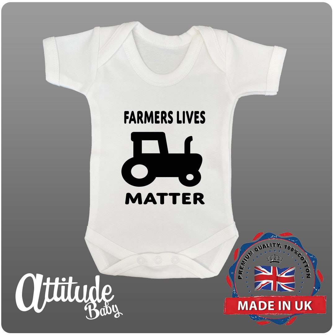 Funny Baby Grows printed farmers Lives Matter funny Baby Grows occupation Baby Grows premature Baby Clothes newborn Baby Etsy UK