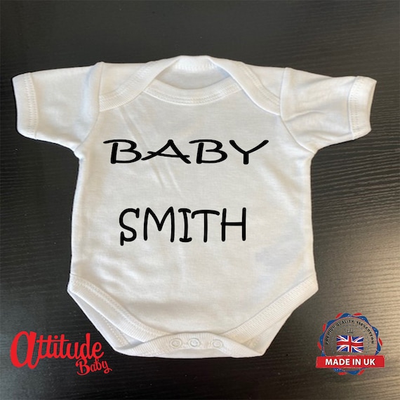 etsy personalised baby grow