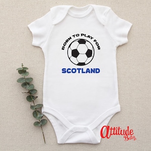 Born to play for Scotland Printed baby grow-BTP03