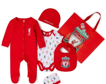 Liverpool FC Baby Gift Set-6 Piece-Official-Baby Liverpool Layette Gift Set-Official-Liverpool FC-Baby Football Kits-Baby Football Set